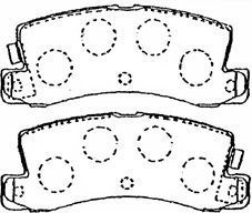 A2N095 AISIN Комплект тормозных колодок, дисковый тормоз