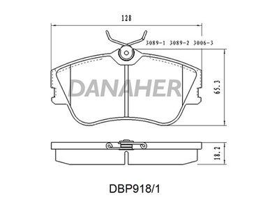 DBP9181 DANAHER Комплект тормозных колодок, дисковый тормоз