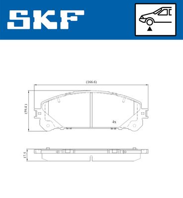 VKBP80473 SKF Комплект тормозных колодок, дисковый тормоз