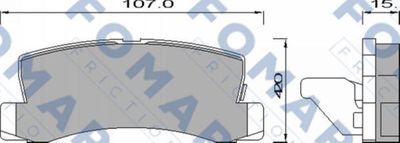 FO428881 FOMAR Friction Комплект тормозных колодок, дисковый тормоз