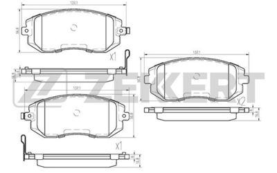 BS2585 ZEKKERT Комплект тормозных колодок, дисковый тормоз