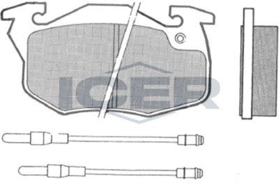 180867 ICER Комплект тормозных колодок, дисковый тормоз