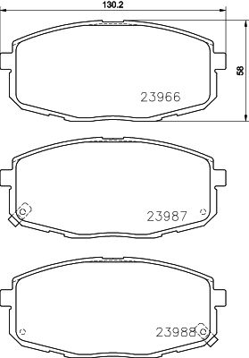 8DB355028091 HELLA PAGID Комплект тормозных колодок, дисковый тормоз