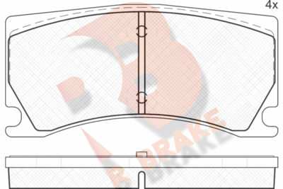 RB2041 R BRAKE Комплект тормозных колодок, дисковый тормоз