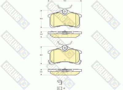 6133341 GIRLING Комплект тормозных колодок, дисковый тормоз