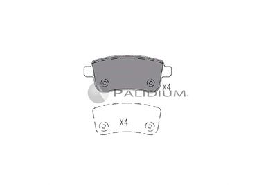 P11114 ASHUKI by Palidium Комплект тормозных колодок, дисковый тормоз