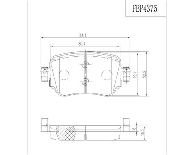 FBP4375 FI.BA Комплект тормозных колодок, дисковый тормоз