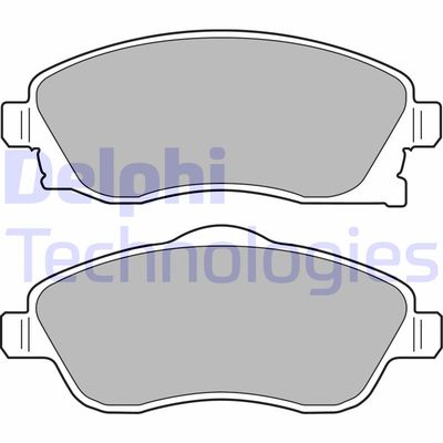 LP1676 DELPHI Комплект тормозных колодок, дисковый тормоз