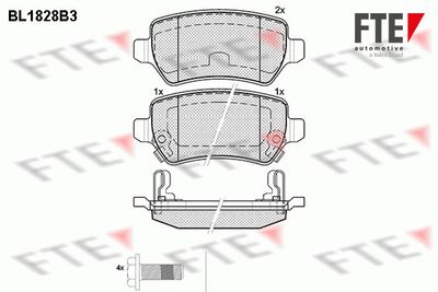 9010406 FTE Комплект тормозных колодок, дисковый тормоз