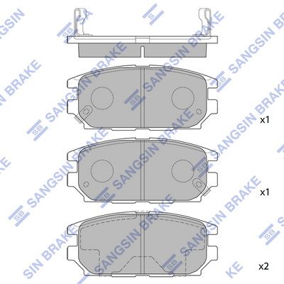 SP1069 Hi-Q Комплект тормозных колодок, дисковый тормоз