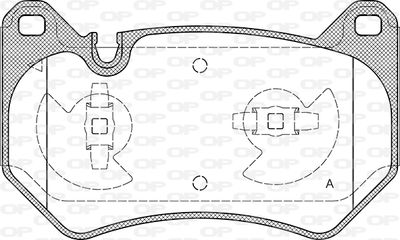 BPA183910 OPEN PARTS Комплект тормозных колодок, дисковый тормоз
