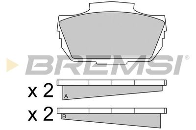 BP2030 BREMSI Комплект тормозных колодок, дисковый тормоз
