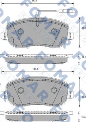 FO912881 FOMAR Friction Комплект тормозных колодок, дисковый тормоз