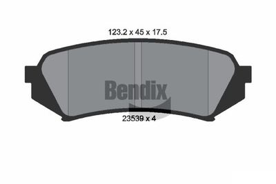 BPD2006 BENDIX Braking Комплект тормозных колодок, дисковый тормоз