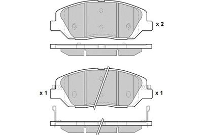 121492 E.T.F. Комплект тормозных колодок, дисковый тормоз