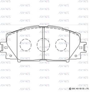 SN941 ADVICS Комплект тормозных колодок, дисковый тормоз
