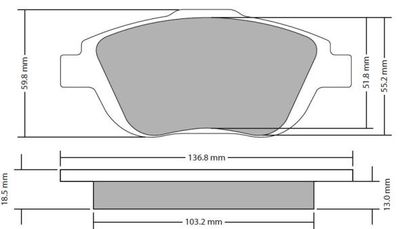 FBP1722 FREMAX Комплект тормозных колодок, дисковый тормоз