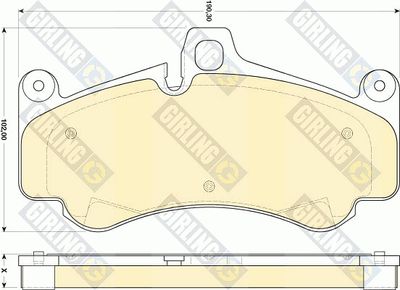 6117799 GIRLING Комплект тормозных колодок, дисковый тормоз