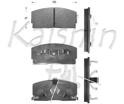 FK0008 KAISHIN Комплект тормозных колодок, дисковый тормоз