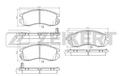 BS2132 ZEKKERT Комплект тормозных колодок, дисковый тормоз