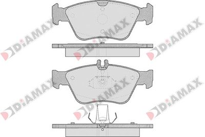 N09157 DIAMAX Комплект тормозных колодок, дисковый тормоз