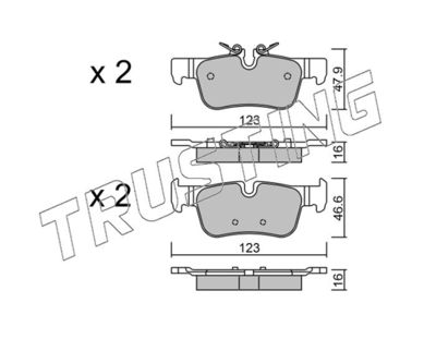 10620 TRUSTING Комплект тормозных колодок, дисковый тормоз