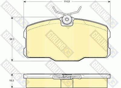 6104181 GIRLING Комплект тормозных колодок, дисковый тормоз