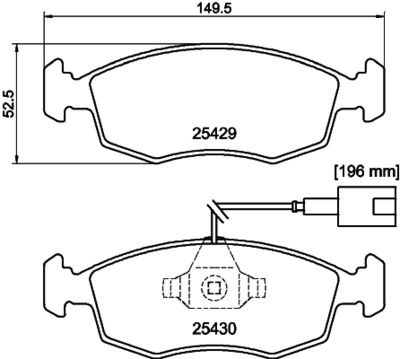 PCP1288 DON Комплект тормозных колодок, дисковый тормоз