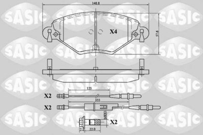 6210035 SASIC Комплект тормозных колодок, дисковый тормоз