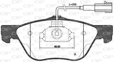 BPA058922 OPEN PARTS Комплект тормозных колодок, дисковый тормоз