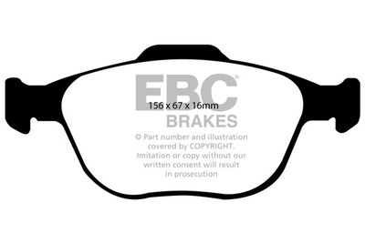 DP1444 EBC Brakes Комплект тормозных колодок, дисковый тормоз