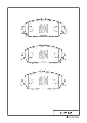D5214M MK Kashiyama Комплект тормозных колодок, дисковый тормоз