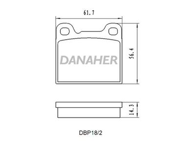 DBP182 DANAHER Комплект тормозных колодок, дисковый тормоз
