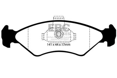 DP1050 EBC Brakes Комплект тормозных колодок, дисковый тормоз