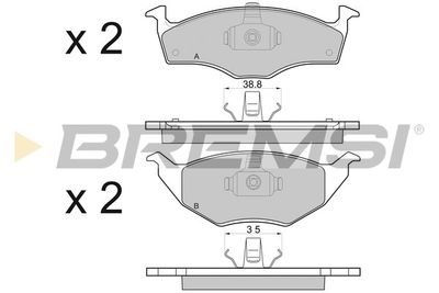 BP2914 BREMSI Комплект тормозных колодок, дисковый тормоз