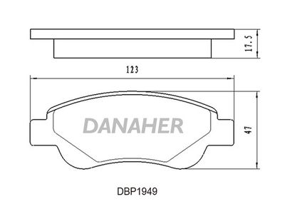 DBP1949 DANAHER Комплект тормозных колодок, дисковый тормоз