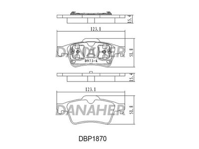 DBP1870 DANAHER Комплект тормозных колодок, дисковый тормоз