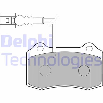 LP1753 DELPHI Комплект тормозных колодок, дисковый тормоз