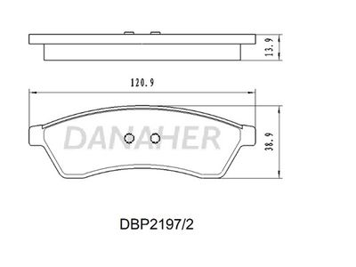 DBP21972 DANAHER Комплект тормозных колодок, дисковый тормоз