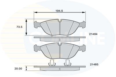 CBP01003 COMLINE Комплект тормозных колодок, дисковый тормоз