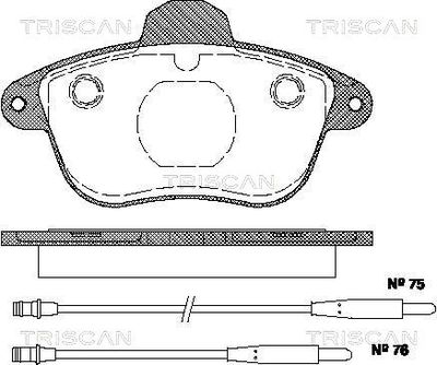 811028968 TRISCAN Комплект тормозных колодок, дисковый тормоз