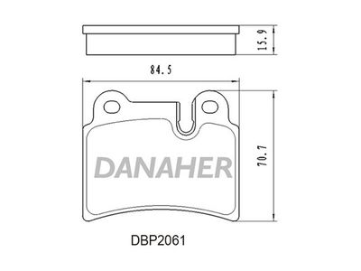 DBP2061 DANAHER Комплект тормозных колодок, дисковый тормоз