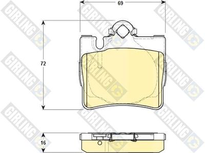 6114552 GIRLING Комплект тормозных колодок, дисковый тормоз
