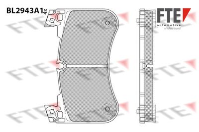 BL2943A1 FTE Комплект тормозных колодок, дисковый тормоз