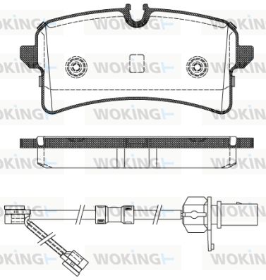 P1405302 WOKING Комплект тормозных колодок, дисковый тормоз