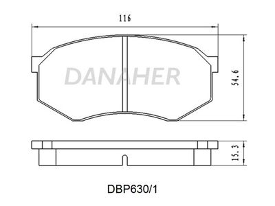 DBP6301 DANAHER Комплект тормозных колодок, дисковый тормоз