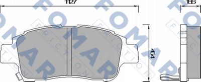 FO920381 FOMAR Friction Комплект тормозных колодок, дисковый тормоз