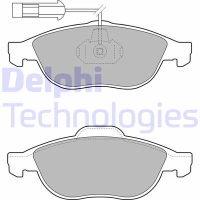 LP1777 DELPHI Комплект тормозных колодок, дисковый тормоз
