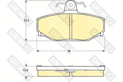 6104421 GIRLING Комплект тормозных колодок, дисковый тормоз