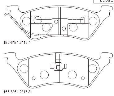 KD6509 ASIMCO Комплект тормозных колодок, дисковый тормоз